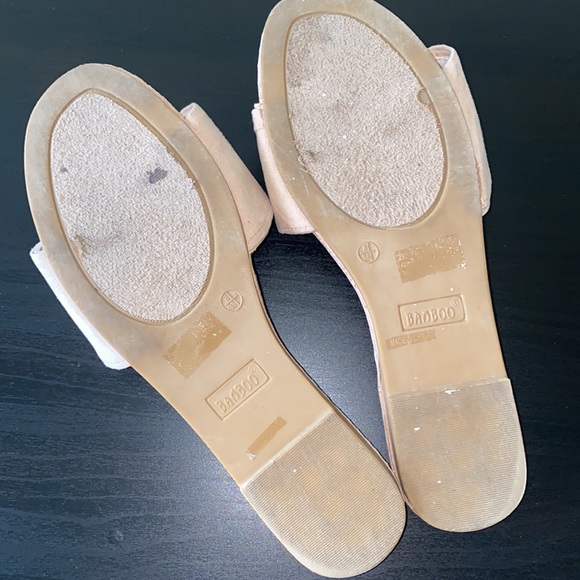 Bamboo Nude Bow Sandals Suede - Picture 4 of 5